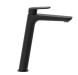 AQG Beta, высокий однорычажный смеситель для раковины без донного клапана, цвет черный матовый