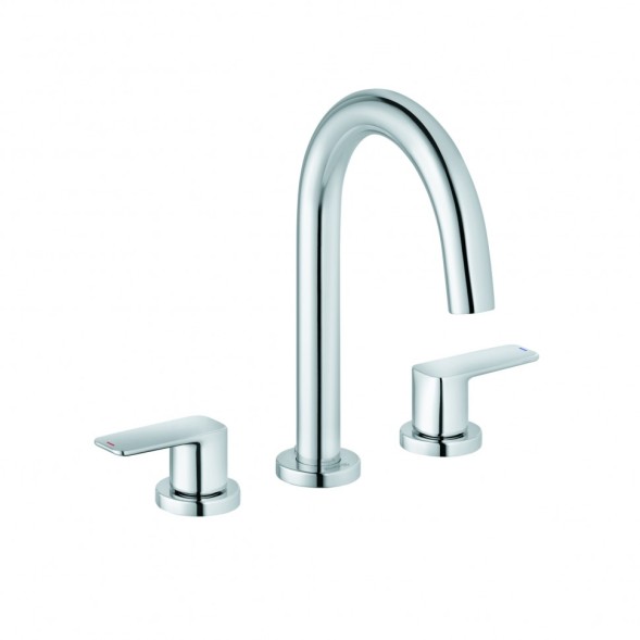 Смеситель KLUDI PURE&amp;STYLE 403930575 для раковины на три отверстия двухвентильный