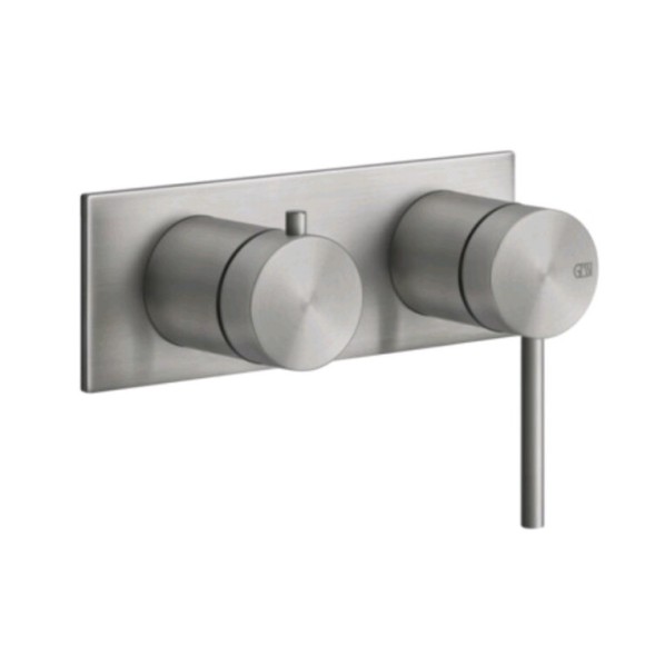 Gessi Смеситель для душа, 316 Bath Shower, на 2 потребителя, цвет Брашиварованная сталь  54079#239