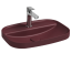 Раковина полувстраиваемая ISVEA Infinity 55 прямоугольная 55см, с отверстием под смеситель цвет бордовый матовый 10NF50055-2R