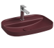 Раковина полувстраиваемая ISVEA Infinity 55 прямоугольная 55см, с отверстием под смеситель цвет бордовый матовый 10NF50055-2R