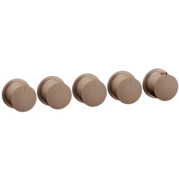 Gessi Смеситель для душа, Anello, на 4 потребителя, цвет медь матовая  63438#708