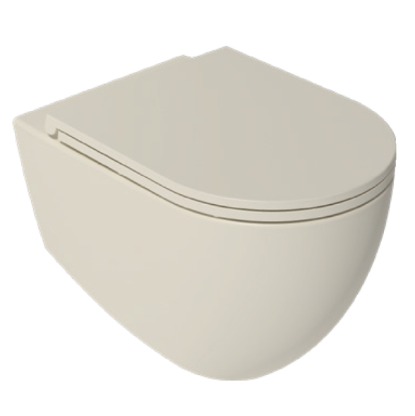 Унитаз ISVEA Infinity подвесной ШГВ 365*530*400 цвет-слоновая кость матовый 10NF02001-2K