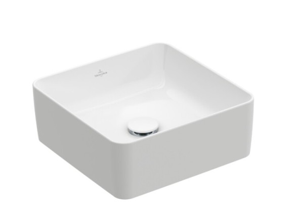 Villeroy&amp;Boch Раковина, Collaro, шгв 380*380*145, отверстия для смесителя-отсутствуют, CeramicPlus, цвет-Stone White 4A2138RW