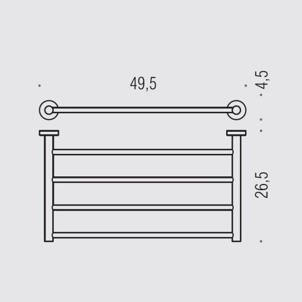Полотенцедержатель COLOMBO DESIGN PLUS W4987.NM Полка цвет черный матовый