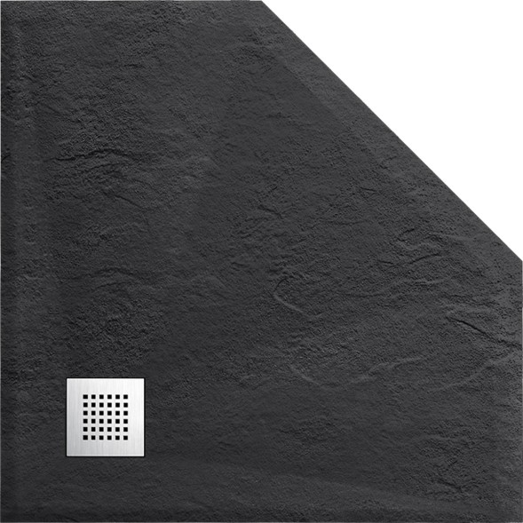 Vincea Поддон для душа из искусственного камня VST-4SP1010A, 1000*1000*25, антрацит