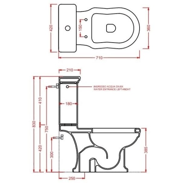 Бачок Artceram HERMITAGE для моноблока цвет белый HEC001 01 00