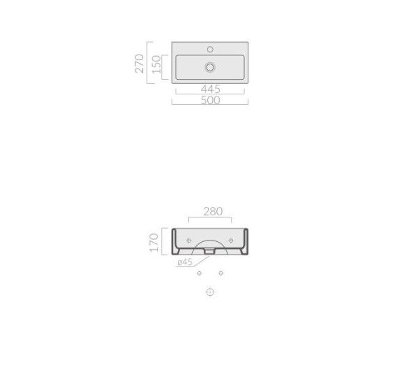 Раковина GALASSIA PLUS DESIGN 6031 накладная или подвесная без отверстий с переливом цвет белый глянцевый
