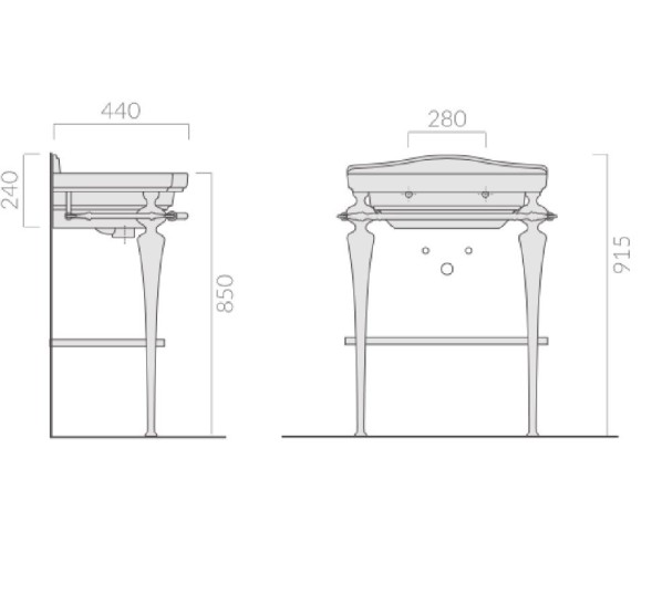 Консоль GALASSIA ETHOS 8465 напольная цвет хром
