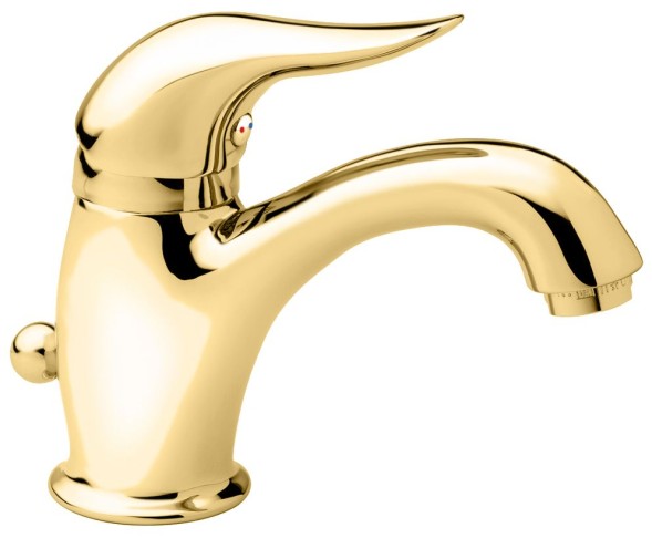 Emmevi Duka, смеситель с донным клапаном для раковины, цвет золото 44003/OR