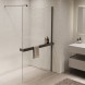 Vincea Душевая перегородка Волк-Ин (Walk-In) VSW-1HR120CLGM, 1200*2000, вороненая сталь, стекло прозрачное