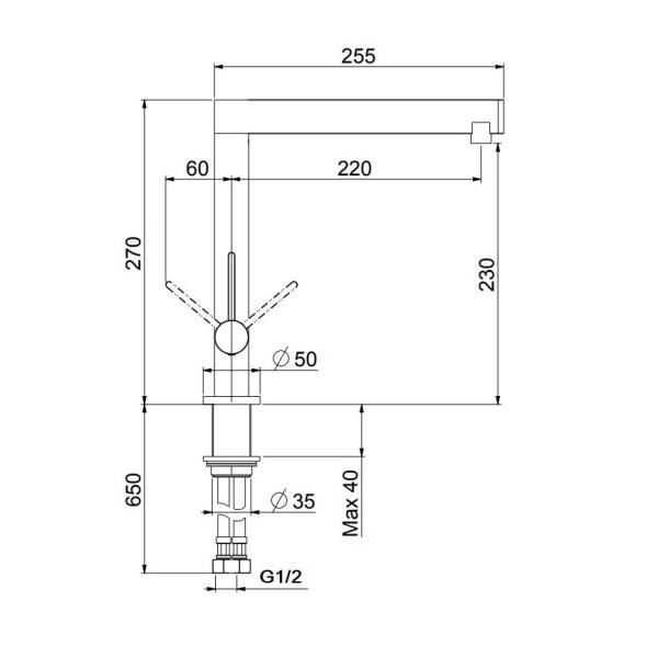 Смеситель для кухни Webert Spirit SO920302015, хром