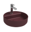 Раковина накладная ISVEA Infinity 42 круглая 42см, с отверстием под смеситель цвет бордовый матовый 10NF65042-2R