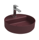 Раковина накладная ISVEA Infinity 42 круглая 42см, с отверстием под смеситель цвет бордовый матовый 10NF65042-2R