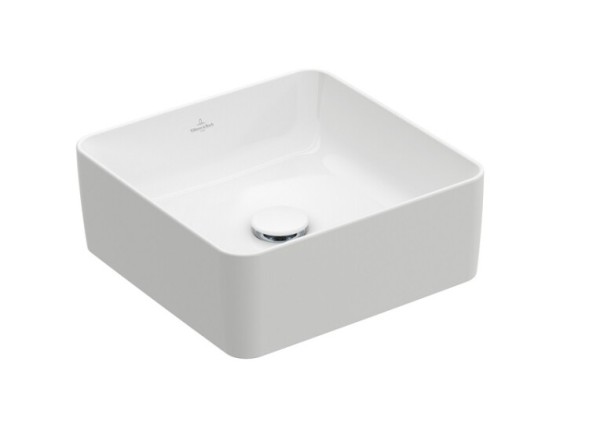 Villeroy&amp;Boch Раковина, Collaro, шгв 380*380*145, отверстия для смесителя-отсутствуют, CeramicPlus, цвет-альпийский белый 4A2138R1