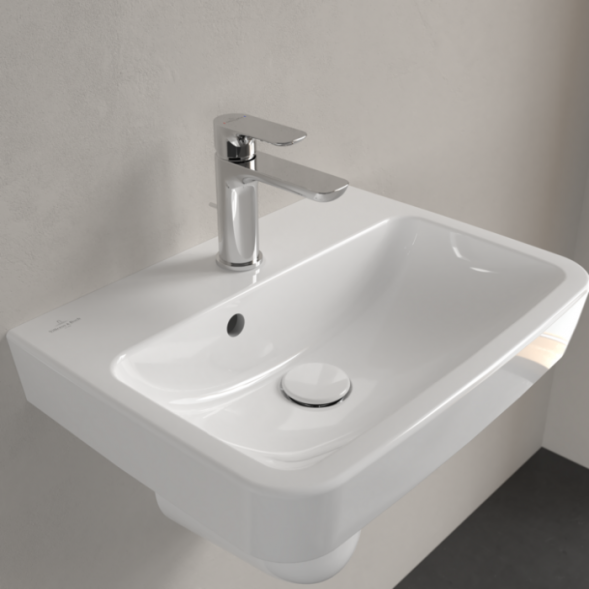 Villeroy&amp;Boch Раковина, O.Novo, шгв 500*250*95, отверстия для смесителя-отсутствуют, CeramicPlus/AntiBac, цвет-альпийский белый 434252T2