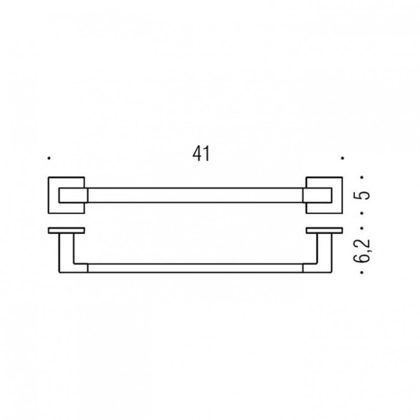 Полотенцедержатель COLOMBO DESIGN BASICQ B3709 широкий цвет хром