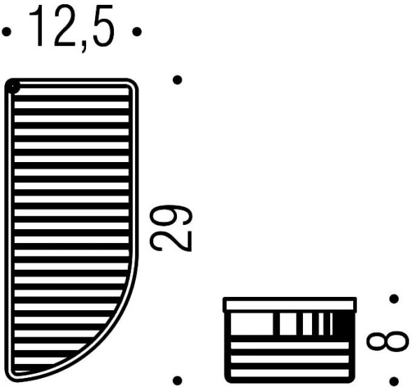 Полочка корзинка COLOMBO DESIGN ANGOLARI B9608 одинарная цвет хром