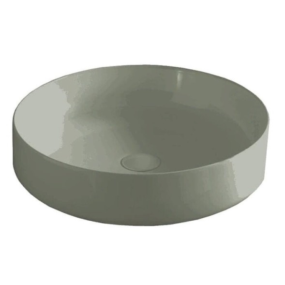 Раковина Artceram Cognac Quadro  накладная без отверстий  цвет Grey Olive COL002 15 00