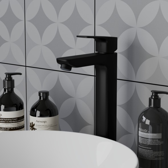 Paini P4YO205LL Смеситель для раковины Вива Стайл высокий, черный