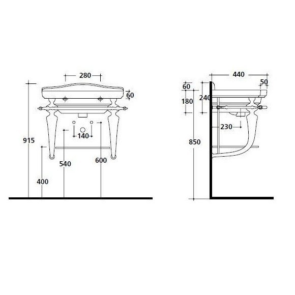 Консоль GALASSIA ETHOS 8467 подвесная цвет хром