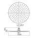 Верхний душ Bossini Cosmo I00596.073 ?280 мм без кронштейна Easy Clean цвет черный матовый