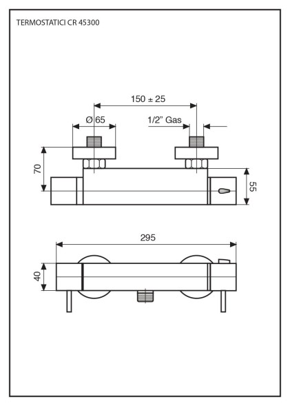 Emmevi Piper, термостат для душа, цвет хром 45300/CR