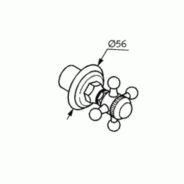 Переключатель потока воды KLUDI ADLON 51845452 на три потребителя