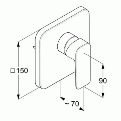 Смеситель KLUDI PURE&amp;STYLE 404200575 для душа встраиваемый внешняя часть