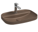 Раковина полувстраиваемая ISVEA Infinity 55 прямоугольная 55см, с отверстием под смеситель цвет коричневый матовый 10NF50055-2H