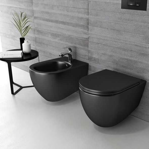 Унитаз ISVEA Infinity подвесной ШГВ 365*530*400 цвет-черный матовый 10NF02001-2N