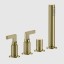 Gessi Смеситель для ванны и душа, Inciso, на 2 потребителя, цвет Латунь матовая  58043#727