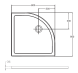 Душевой поддон 800х800 ISVEA угловой цвет черный матовый 10DT97494-42N