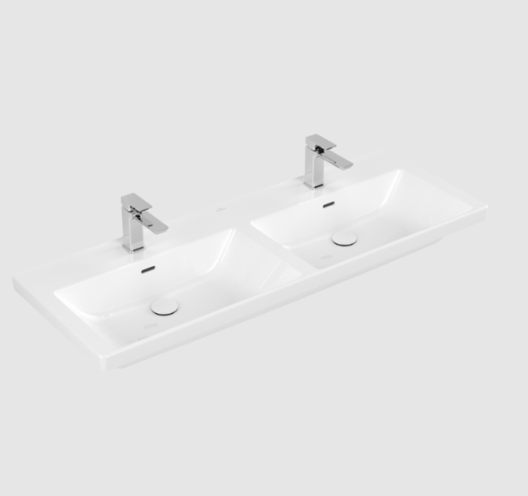 Villeroy&amp;Boch Раковина, Subway 3.0, шгв 1300*475*165, отверстия для смесителя-2, CeramicPlus, цвет-альпийский белый 4A71D5R1