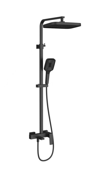 Vincea Душевая стойка Дайс (Dice) VSFS-4C12MB с изливом, черный матовый