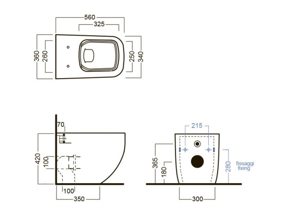 Унитаз HATRIA NEXT Y3AY01 напольный слив универсальный цвет белый