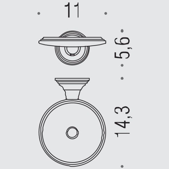 Мыльница COLOMBO DESIGN HERMITAGE B3301.HPS настенная цвет золото