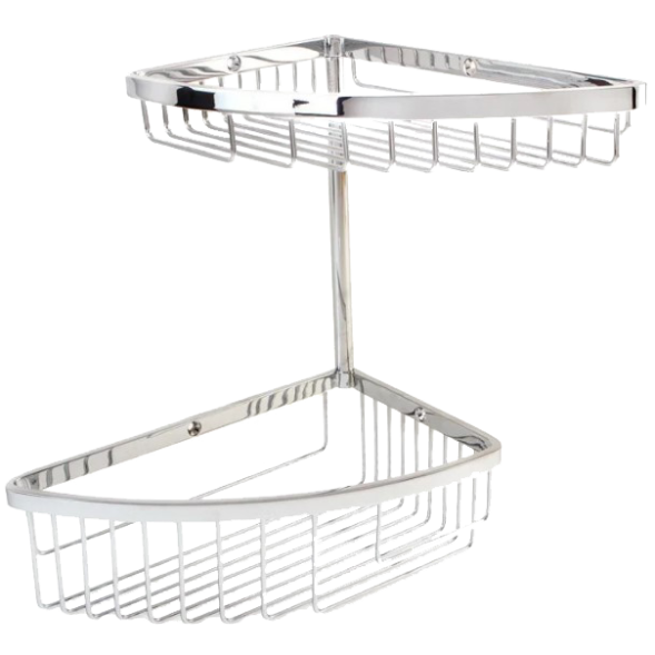 Полочка корзинка COLOMBO DESIGN ANGOLARI B9609 угловая двойная цвет хром