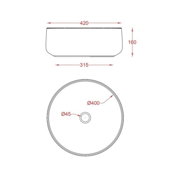 Раковина Artceram Cognac Quadro  накладная без отверстий  цвет Ombra bruciata COL001 19 00