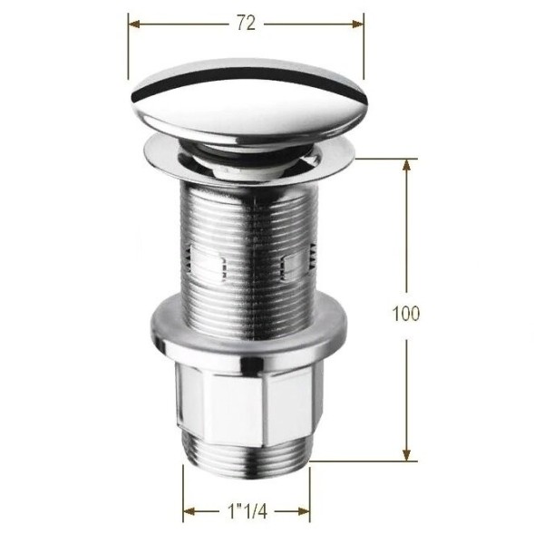 Донный клапан Artceram для раковины цвет хром ACA032