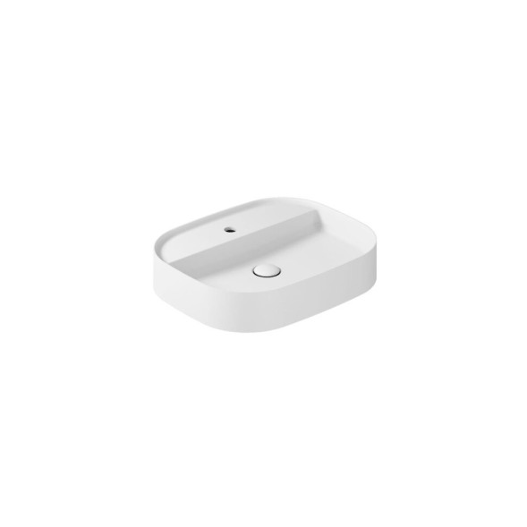 Раковина GALASSIA SMART B 7401 MT накладная с одним отверстием без перелива цвет белый матовый