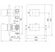 Смеситель термостат Bossini Cube Z00061.073 для ванны и душа встраиваемый внешняя часть на 2-5 потребителей цвет черный матовый