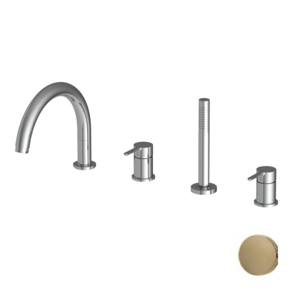 Смеситель для ванны и душа, Fima Carlo Frattini, Snap, цвет-шампань брашированная F3124NHS