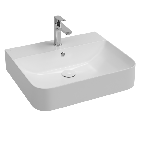 Раковина ISVEA Sott'Aqua 61 см накладная цвет белый 10SQ51061