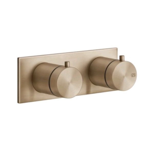 Gessi Смеситель для душа, 316 Bath Shower, на 2 потребителя, цвет брашированная теплая бронза  54034#726