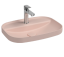 Раковина полувстраиваемая ISVEA Infinity 55 прямоугольная 55см, с отверстием под смеситель цвет лососевый матовый 10NF50055-2S