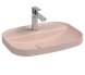 Раковина полувстраиваемая ISVEA Infinity 55 прямоугольная 55см, с отверстием под смеситель цвет лососевый матовый 10NF50055-2S