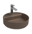 Раковина накладная ISVEA Infinity 42 круглая 42см, с отверстием под смеситель цвет коричневый матовый 10NF65042-2H
