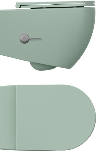 Унитаз ISVEA Infinity подвеснойс функцией биде цвет мятно-зеленый матовый 10NFS1005I-2T