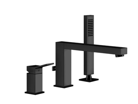 Gessi Смеситель для ванны и душа, Rettangolo K, цвет черный матовый 53037#299